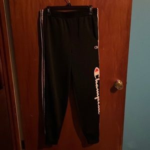 Champion sweat pants (red white and blue) and (black) mens/womens